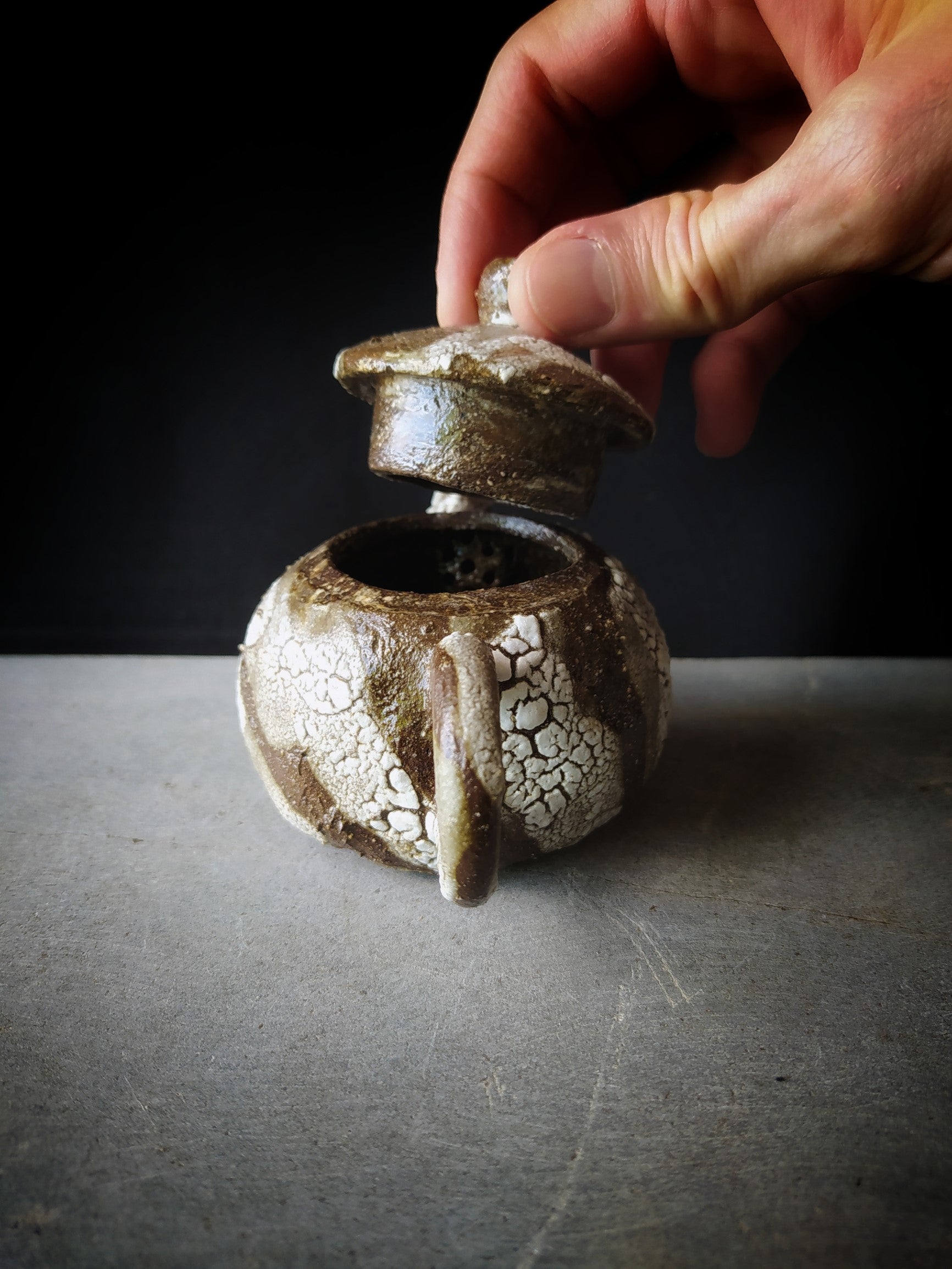 Anton Filonov large crackle gongfu teapot - lid